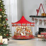 Mr. Christmas Nostalgic Deluxe LED Carousel – Animated Reindeer, 20 Carols & 1,700+ Glass Embellishments