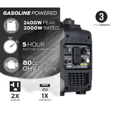 DieHard 2400W Gasoline Powered Inverter Generator w/ CO Alert