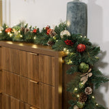 9' CGH Pre-Lit Artificial Christmas Garland with 90 Twinkle Warm White LED Light