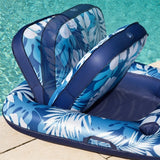 Aqua 2-pack Lounger & Tanner - Aqua Luxury Pool Lounger w/ Drink Holder