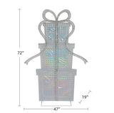 Member’s Mark 6' Pre-Lit Stacked Crystal Iced Gift Boxes with 326 Color-Changing LED Lights