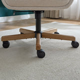 Henredon Murphy Fabric Office Chair, Cream Boucle, Adjustable Height