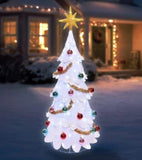 4.5 ft. Pre-Lit White Christmas Tree with Twinkling Cool White LED Lights