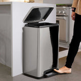 Tramontina 13 Gal 50L Kitchen Step Trash Can, Soft Close Lid Removable Liner Bin
