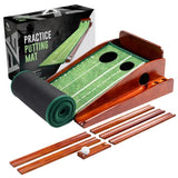 Palladium Golf Indoor Putting Mat – 10 ft Golf Practice Putting Green with Ball