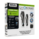 Wahl Li-Ion MAX Cordless Haircut & Beard Grooming Kit – 150 Min Runtime