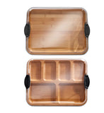 Farberware Build-a-Board 11" x 14" Bamboo Charcuterie Board w/ Locking Lids 2-pk
