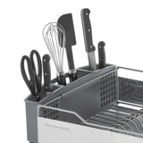KitchenAid Full Size Stainless Steel Dish Rack with Removable Flatware Caddy