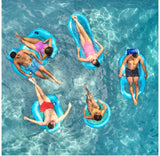 SwimWays Spring Float Premium Duo – 2-Person Inflatable Pool Float Chair with Fast Inflation, Mesh Seating & Cup Holders