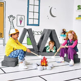 Yourigami Kids Convertible Play Fort Modular Foam Cushions