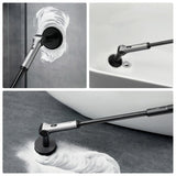 HOTO Flexi Cordless Spin Scrubber Set, 8 Cleaning Heads, Extension Handle, IPX7