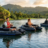Kino Outdoor Kai Inflatable Belly Boat Bundle – Fishing Float Tube Set w/ Storage