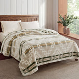 Pendleton Faux Fur Luxe Blanket 700 GSM Heavyweight Ultra-Soft Printed Polyester