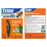TERRO Liquid Ant 12 Baits & 8 Stakes for Indoor & Outdoor Ant Control Ant Killer