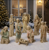 30.9 "H Oversized Outdoor Nativity Scene Set, 9-Piece Hand-Painted