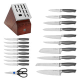 Henckels 20-Piece Forged German Stainless Steel Knife Set w/ Block & Sharpener