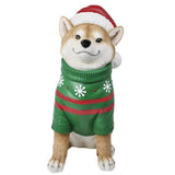 Holiday Dog Greeter Resin Porch Statue, Doodle Bernese Mountain Dog or Shiba Inu