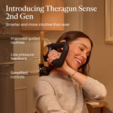 Therabody Theragun Sense 2nd Gen Massage Gun with LCD Guided Routines, 5 Speeds and 2 Attachments