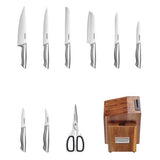 Cuisinart German Steel 10-piece Knife Block Set with Built-in Sharpener