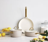 GreenPan Reserve Ceramic Nonstick 5-Piece Cookware Set with Gold Handles