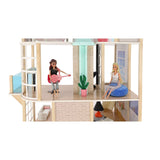 51" Carousel Cove Dollhouse, 360° Rotating, 4 Floors & 65 Accessories