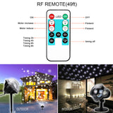 Christmas Snowflake Projector LED Moving Snowfall Laser Light Party Strobe Lamp