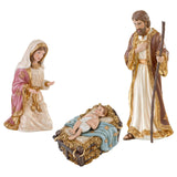 Kirkland Signature 14-Piece Handcrafted and Hand-Painted Indoor Nativity Set with Creche and Figures