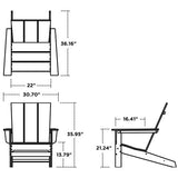 POLYWOOD Long Beach Modern Adirondack Chair – Patio Chair with Genuine POLYWOOD Lumber