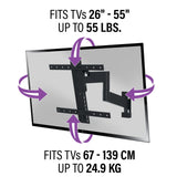 SANUS Preferred 26"–65" Full-Motion TV Wall Mount SMF421A-B1