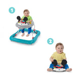 Bright Starts Disney Baby Mickey Mouse 2-in-1 Activity Walker and Removable Play Center