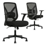 True Innovations Mesh Office Chair, Ergonomic Lumbar Adjustable Arms Mid Back 275lb
