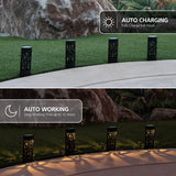 Mainstays Solar Powered Bronze LED Oval Shadow Projection Path Lights – 4 Pack Landscape Lighting