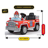 Paw Patrol Marshall 12V Fire Truck Ride-On Car 60-Min 66 lb Capacity Toy Vehicle