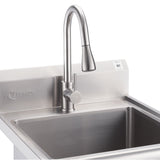 TRINITY 18" x 16" Stainless Steel Utility Sink with Pull-out Faucet