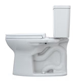 TOTO Drake Transitional Elongated 1.28 GPF Universal Height Tornado Flush Toilet, 2 pack