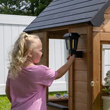 Backyard Discovery Mystic Cedar Wooden Kids Playhouse with Play Kitchen & Dutch