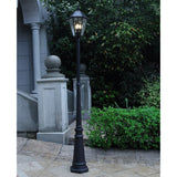 Lutec Outdoor LED Solar Post Light, Backyard Lamp, Black Yard Light