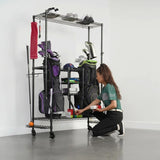 SafeRacks Golf Bag and Equipment Storage Steel Rack for Two Tour Sized Cart Bags