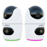 Lorex 2K Dual Lens Indoor Pan-Tilt Wi-Fi Security Camera 2-Pack w/ Auto-Tracking