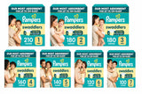 Pampers Swaddlers Ultra Diapers, Sizes 1 - 7, 210 Diapers - 100 Diapers