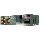 CG Hunter 2' & 3' Glitter Potted Trees with 125 Twinkle Lights, Set of 2
