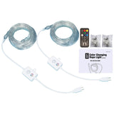 Global Value Lighting 18ft LED Color Changing Rope Light with Remote, 2-pack