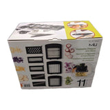MIU 11-Piece Vegetable Chopper & Slicer w/ Spiralizer and Stainless Blades