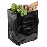 CleverMade Foldable Rolling Tote Bag, Swivel Wheels, 90L Capacity, 75 lb Limit