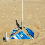 Tommy Bahama 7.5' Beach Umbrella with Tilt, ANCHORX+ Sand Anchor & Carry Bag – Stripe