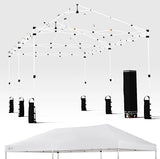 Crown Shades 10X20 Pop Up Canopy Event Tent - Heavy Duty w/ Wheeled Bag, White