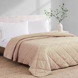 Pem America Cooling Blanket - Reversible Nylon Spandex 92" x 98" Soft Quilt