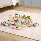 Member’s Mark Wooden Train Set with Tracks, Trains & Accessories