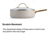 GreenPan Reserve Ceramic Nonstick 5-Piece Cookware Set with Gold Handles
