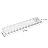Energetic 12" Rechargeable LED Under Cabinet Light, 3 Pack Wireless Motion Sensor